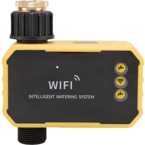 Jeffergarden Programmateur d’eau WiFi avec panneau solaire – Contrôleur d’irrigation intelligent pour tuyau de jardin (app) – Gestion à distance pratique (1/5)