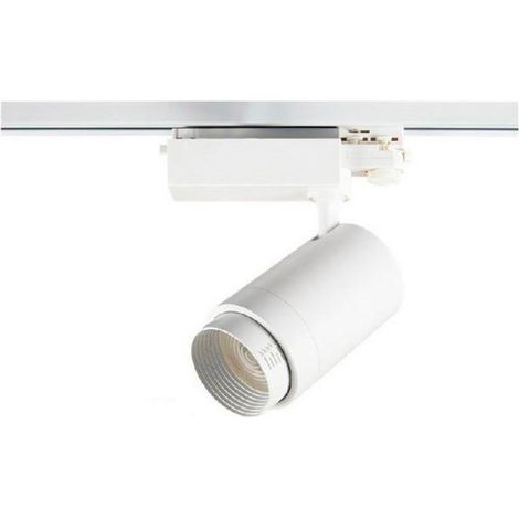 Foco Carril Led 4 Vías Trifásico 30w 6000k  Ángulo Ajustable, 3 Encendidos