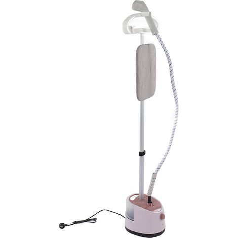 Fer à repasser vapeur sur pied avec cintre, rose, 2000 W, puissant, pour vêtements et usage domestique (1/5)