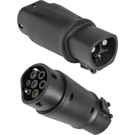 Adattatore di ricarica per veicoli elettrici da tipo 1 a tipo 2, adattatore per cavo di ricarica per auto SAE J1772 a IEC62196 da 240 V e 32 A, cavo di ricarica per veicoli elettrici di tipo 1 o caric (1/5)