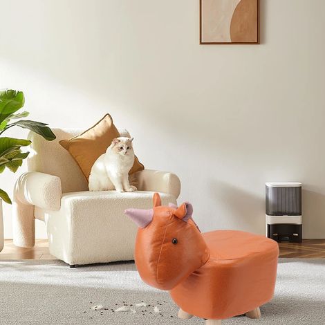 Tabouret bas mignon et tendance, parfait pour les enfants paresseux, pour une utilisation créative à la maison, dans le salon, tabouret à chaussures en forme d'animal de dessin animé, licorne. (1/5)