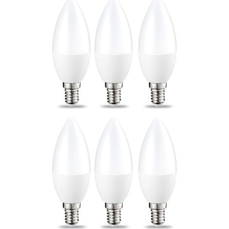 Ampoule LED Dimmable E14 Forme Bougie, 5W Équivalent à 40W, Blanc Froid 5000K, 470lm, Ampoule Bougie B35 avec Petit Culot à Vis, Lampe Intensité Variable 220-240V, Lot de 6-RAPANDA (1/5)