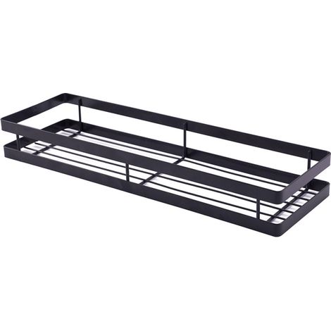 Étagère à Épices Cuisine,Epices Murale, Etagere Rangement Epices Gain de Place, Idéal pour le Rangement et Organisation de Cuisine, 40×12×5,5 cm, Noir