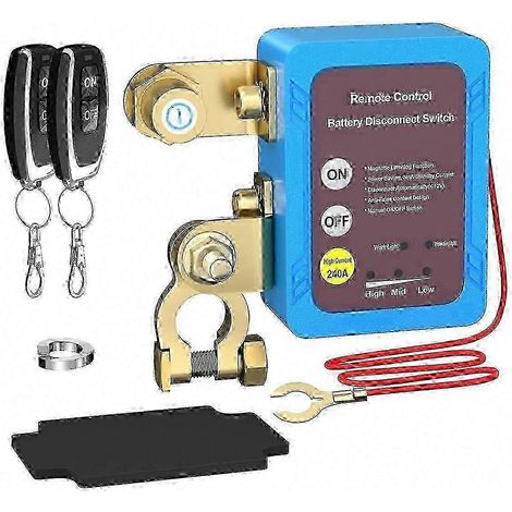 Compatible avec un disjoncteur de batterie à distance 12V 240A, coupant automatiquement l'alimentation du véhicule. (1/4)