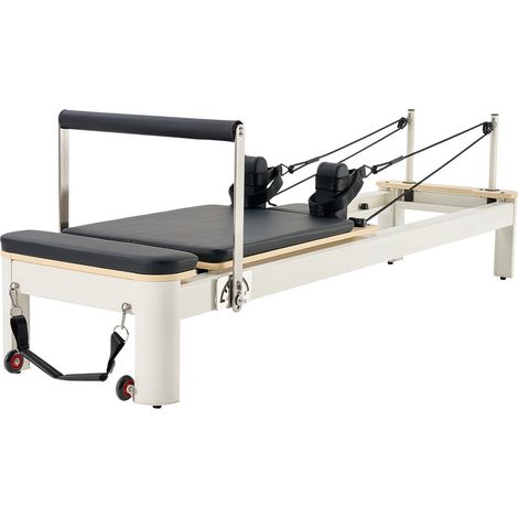 Réformateur Pilates Charge 181,44 kg, Machine de Pilates pour Utilisateurs Avancés et Débutants, Ensemble Lit avec Double Résistance, Ressort, Cordon et Boîte d'Assise, Équipement pour Gym (1/5)