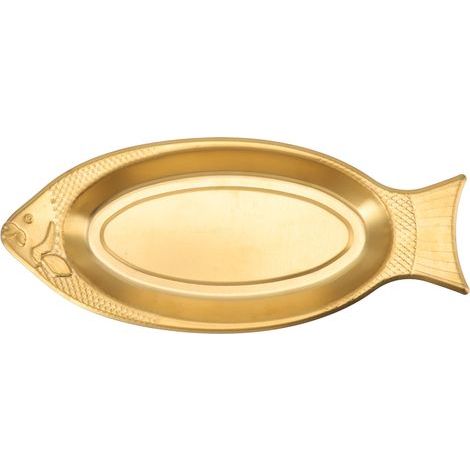 Plats de Plateau de Poisson, Plateau de Service en Acier Inoxydable en Forme de Poisson Extrêmement épais, Largement Applicable, Conception de Soudure sans Couture, Conception en Relief pour les (M) (1/5)