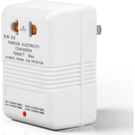 Convertisseur de tension 110 V/220 V, convertisseur de puissance élévateur/abaisseur 70 W, convertisseur de tension 220 V/110 V, transformateur léger et performant pour les voyages, prise standard CN (1/5)