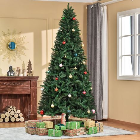 Árbol de Navidad artificial de 240 cm de altura, 1499 ramas y agujas, imitación de abeto Nordmann, muy realista, verde.
