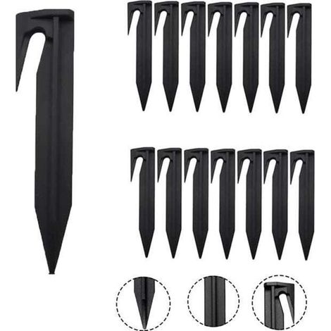 Lot de 50 piquets de bord en plastique – Pour pelouse et clôtures d'animaux (1/5)
