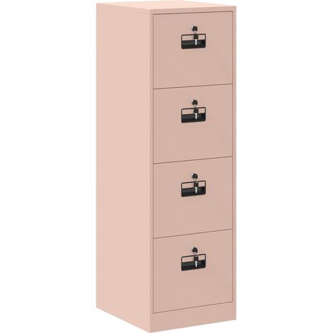 File Cabinet 2 pcs Pink 44 x 50 x 139 cm Cold-Rolled Steel vidaXL