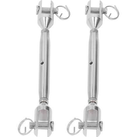 2 Stück M8 Gewinde Edelstahl Spannschlösser Drahtseilspanner Marine Schraubrigging Hardware (1/5)