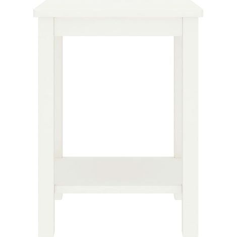 Maison Exclusive - Mesita de noche madera maciza de pino blanco 3