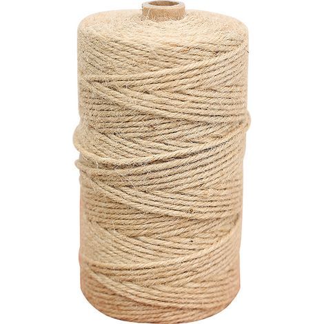 Corde de ficelle, matériel de bricolage tissé à la main, corde épaisse et fine, pour le jardinage, le bricolage, l'artisanat, la décoration et l'emballage cadeau, (2 mm/200 M) (1/5)