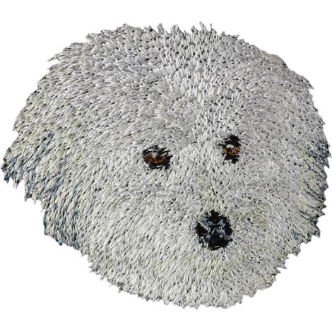 Coton de Tulear: un parche bordado con forma de perro, una decoración única para mochilas de Art-Dog. (1/3)