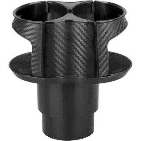 Porte-gobelet portable deux-en-un grande capacité, détachable, en fibre de carbone, à fixer sur véhicule, avec tapis en mousse antidérapant (1/4)