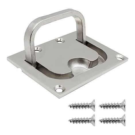 Poignée de Trappe Marine Encastrée en Acier Inoxydable, 76x57 mm, pour Armoire de Bateau, Yacht