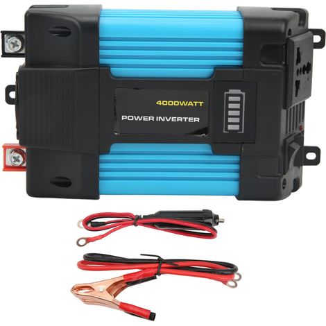 Ortviai Convertisseur de Courant Voiture 300 W Onde Modifiée avec Affichage LED et 2 Ports USB Rapides, 12 V vers 110 V (1/5)