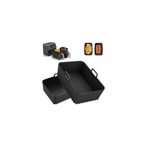 Accessori in silicone per friggitrice ad aria Philips Ninja Foodi Max Foodi AF400EU AF300EU 7.6-9.5L, pentola per friggitrice ad aria Cosori Moulinex Tefal Dual Air Fryer - Crezuo