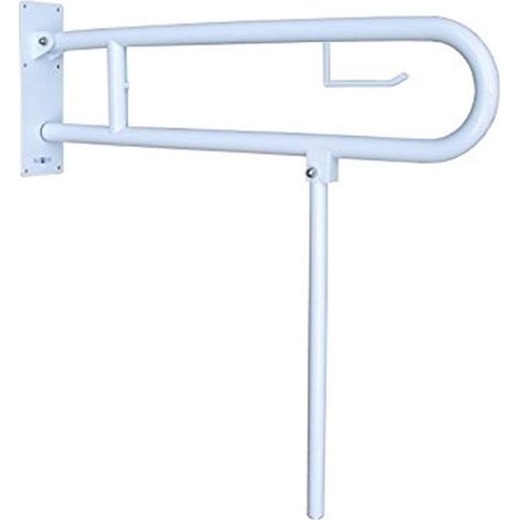 Barra orizzontale maniglione di supporto inox bianco 80 cm nofer 15206.W