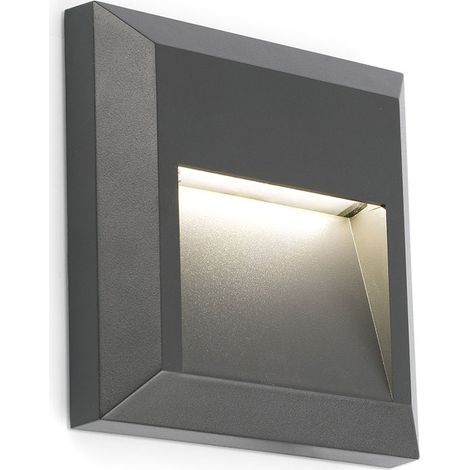 Faro Barcelona – Applique extérieure gris foncé IP65 – SMD LED 1W 3000K 65Lm – ABS – Pour espaces extérieurs – Modèle GRANT