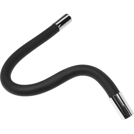Manguera de extensión para grifo de cocina - Tubo flexible giratorio - Negro - 30 cm - Conexión de 1/2" (1/5)