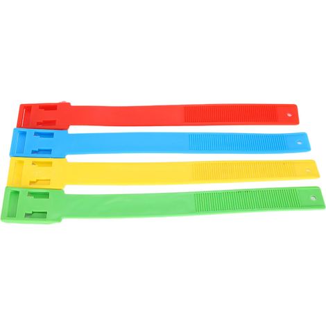 Lot de 4 bandes d'identification multicolores pour pattes de bovins (vaches) - Idéal pour l'élevage. (1/5)