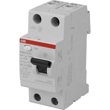 ABB – Interrupteur différentiel 40A – Type A à vis – Courbe de déclenchement C – Compatible gamme automatique – 2 modules