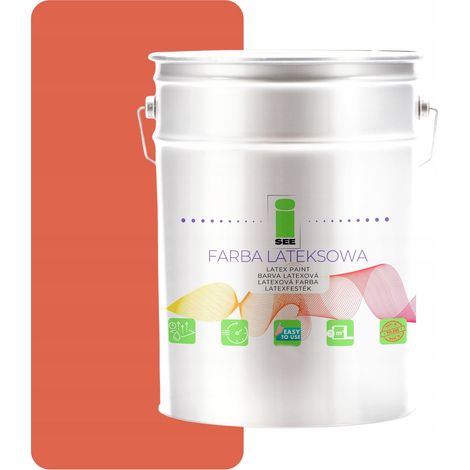 Latex-Wandfarbe für Innenräume, Dunkellachs, 5L, Hersteller (1/5)