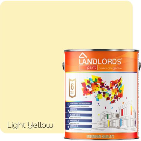 Landlords Paint - Shed & Fence Paint - Best Durable Outdoor Wood Protection - Light Yellow - 1L