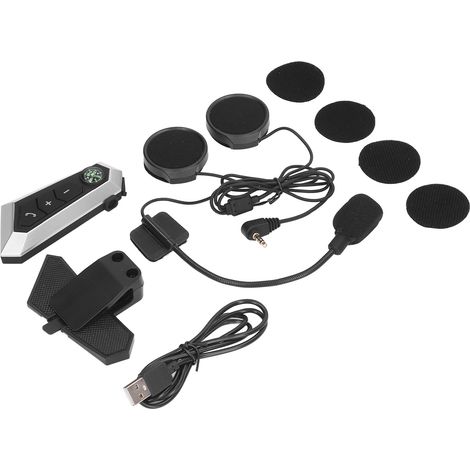 Casque Moto Intercom Bluetooth Étanche Réponse Automatique Écouteur Sans Fil pour Motards (1/5)