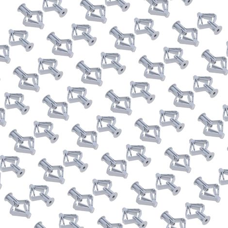 50 Pièces Cheville murale en,M8x50mm Universel Bouchons d'extension,Cheville à Cavité Expansible,Manche en Plastique,Raccord d'ancrage en Nylon pour Argile,Plaque de Plâtre (1/5)
