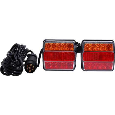 Feu arrière à LED pour remorque, feu de plaque d'immatriculation, feu stop et feu de position, kit de feux arrière (1/5)