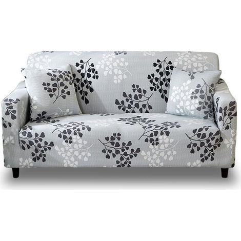 1 pièce Stretch Canapé Couvre Couvre - Housse de canapé imprimé Couchette en Spandex - Housse/protège-Bras pour Fauteuil 1 Coussin Gratuit (145-180cm)- (1/5)
