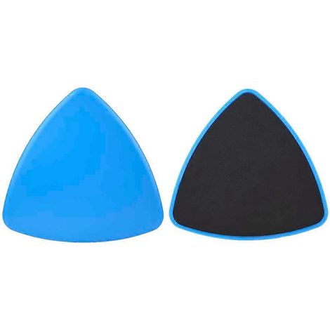 Tapis de glisse triangulaire pour le sport, le patinage rapide, l'entraînement, le yoga et le fitness (bleu) (1/4)