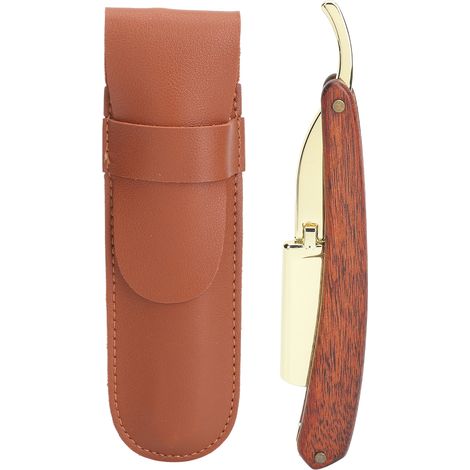 Support en bois pliable pour tondeuse à barbe, manche en bois, râtelier manuel de coiffure à domicile pour homme (1/5)