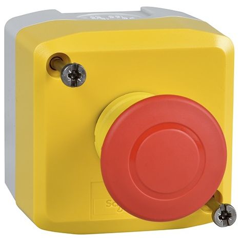 Harmony boite jaune - 1 arrêt d'urgence rouge Ø40 pousser-tirer - 1O (1/4)