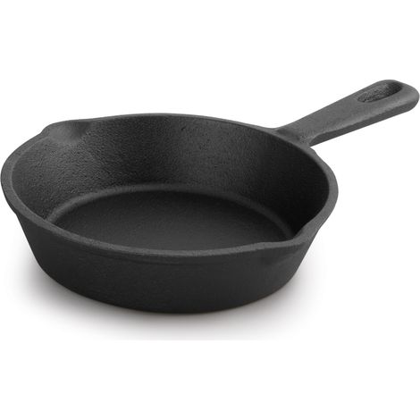 Poêle à frire/service fonte Ø 25 cm H 5 cm avec 2 becs verseurs - Was Germany