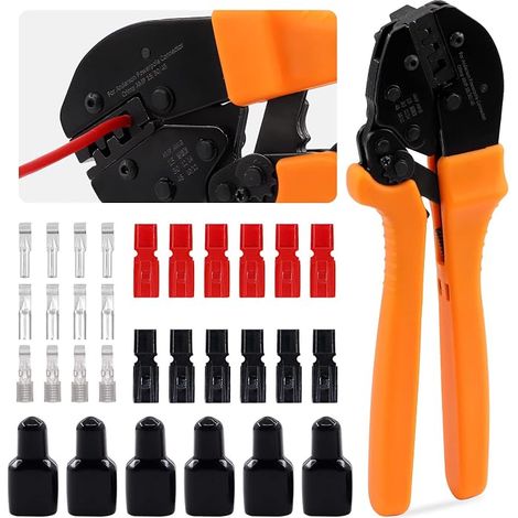 Lot de 31 Connecteurs d'Alimentation à Sertir Avec Pince à Cliquet 15 A 30 A 45 A et Capuchon Compatible Avec Connecteur Anderson (1/5)