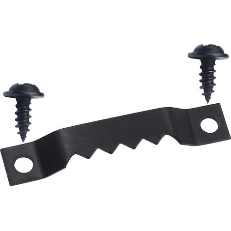 Crochets de suspension en dents de scie, lot de 50 petits crochets noirs avec vis, solutions d'accrochage pour tableaux.-AquaForge (1/5)