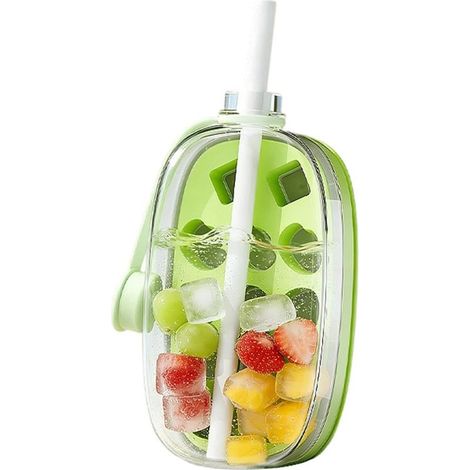 À Glaçons Bouteille Moule Presse Portable Réutilisable 2-en-1 (1/5)