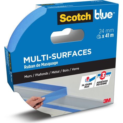 SCOTCH - Ruban de masquage premium bleu 24 mm x 41 m (1/5)