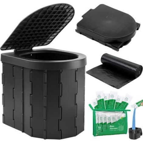 Toilette Portable Camping - Toliet pour Hommes et Femmes - Seau Hygiénique pour Voiture - Toilettes de Voiture Pliables pour Adultes (1/4)