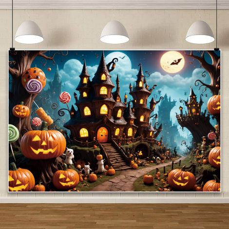 Fond pour Halloween, décoration murale haut de gamme pour une ambiance festive, bannière photo - 180 x 240 cm - Style 22