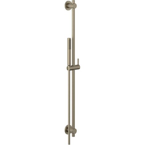 Kludi Nova Fonte - Set doccetta, asta saliscendi e flessibile, nickel spazzolato 20840N5-15 (1/2)
