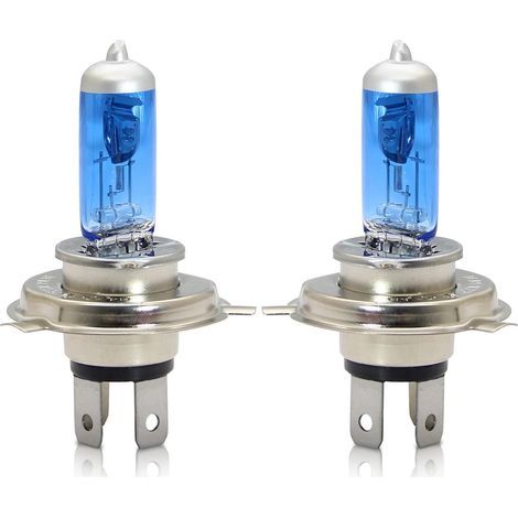 H4 P43t Phares halogènes 60/55W 5000k Blanc chaud Faisceau de route/Feux de croisement Lampe 12V Auto Voiture Moto Ampoule, 2 pièces (1/3)
