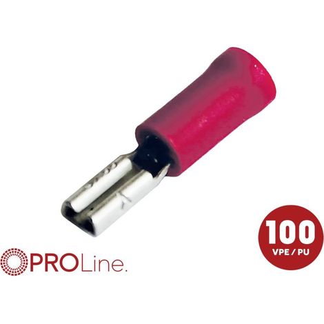 ACV 342801-1-0-p Languette Épaisseur de contact: 0.8 mm partiellement isolé rouge 100 pc(s) Piece