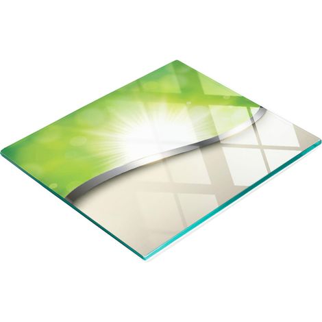Tabla de cortar decorativa para cocina, de vidrio templado texturizado, 60x52 cm. (1/5)