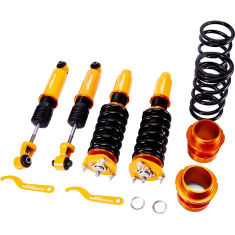 Kit di sospensioni coilover, struttura in acciaio, altezza regolabile, compatibile con Mazda 6 2003-2007, migliora la stabilità delle sospensioni, conforme agli standard di settore. (1/5)