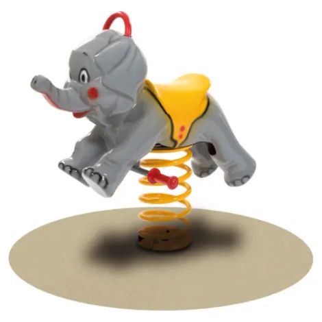 Gioco a molla Elefante Vetroresina 281 EN 1176 H65cm per bambini 3-8 anni
