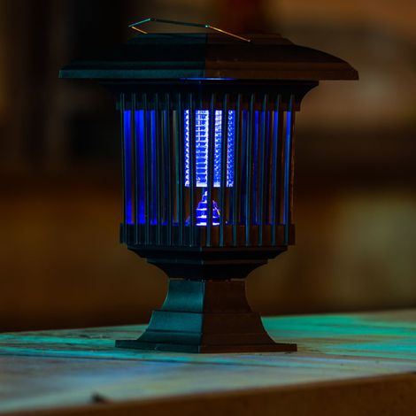 Lampe solaire anti-moustiques pour jardin, destructrice d'insectes, destructrice d'insectes à décharge électrique pour extérieur, idéale pour le jardin et la pelouse. (1/5)